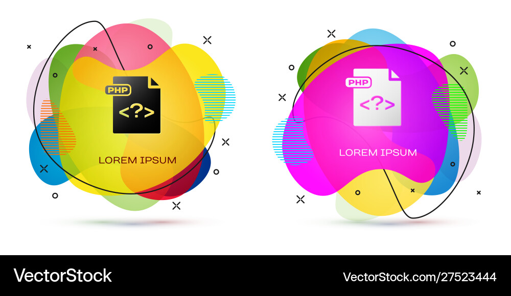 Color php file document download button icon Color php file document download button icon vector image