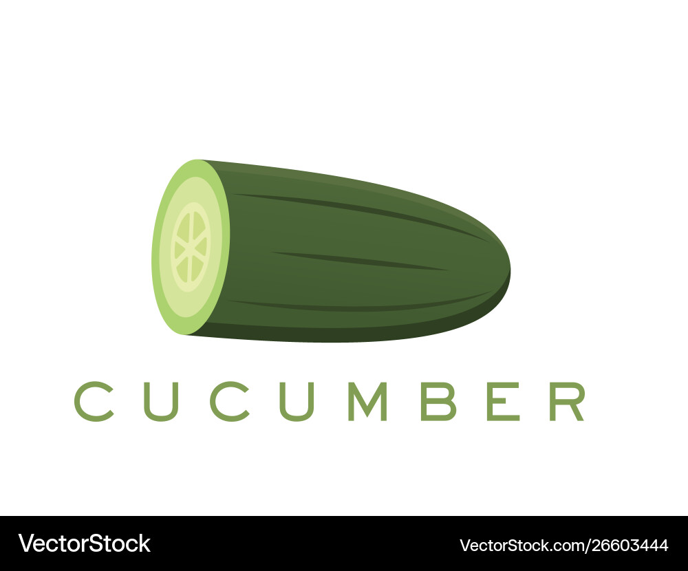 Cucumber logo and text for designs Vector Image