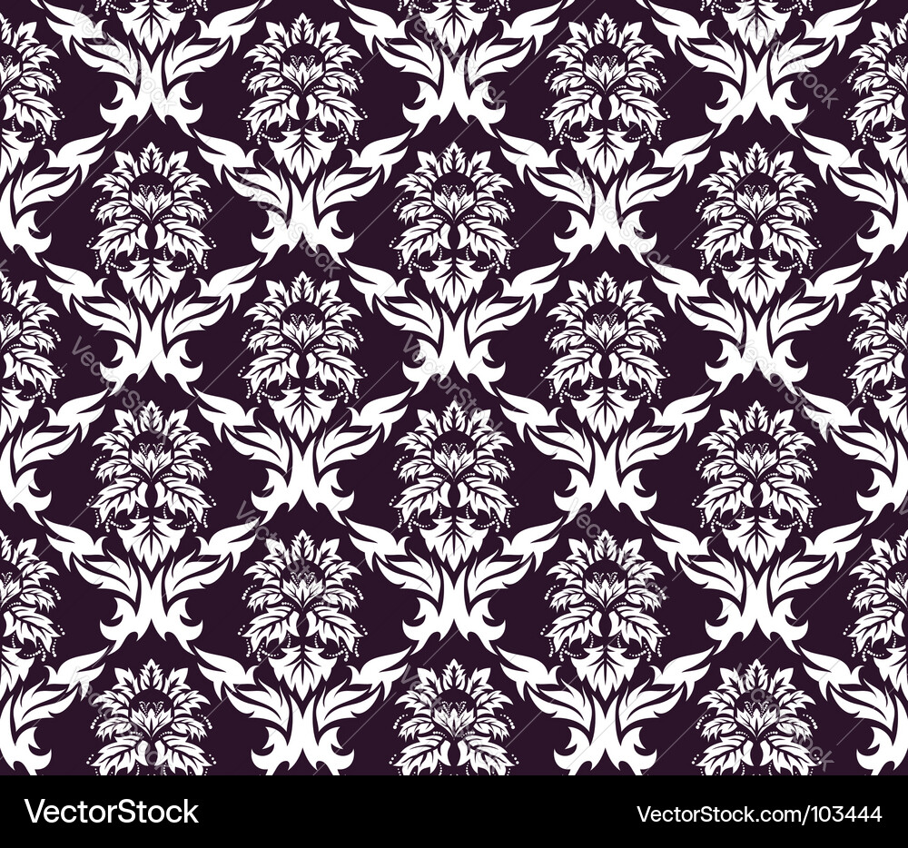 Damask pattern vector image