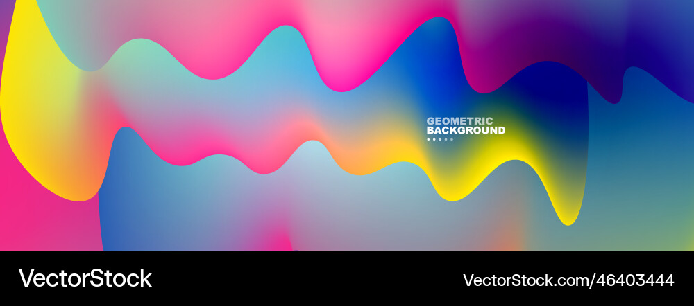 Dynamic liquid waves abstract background Vector Image