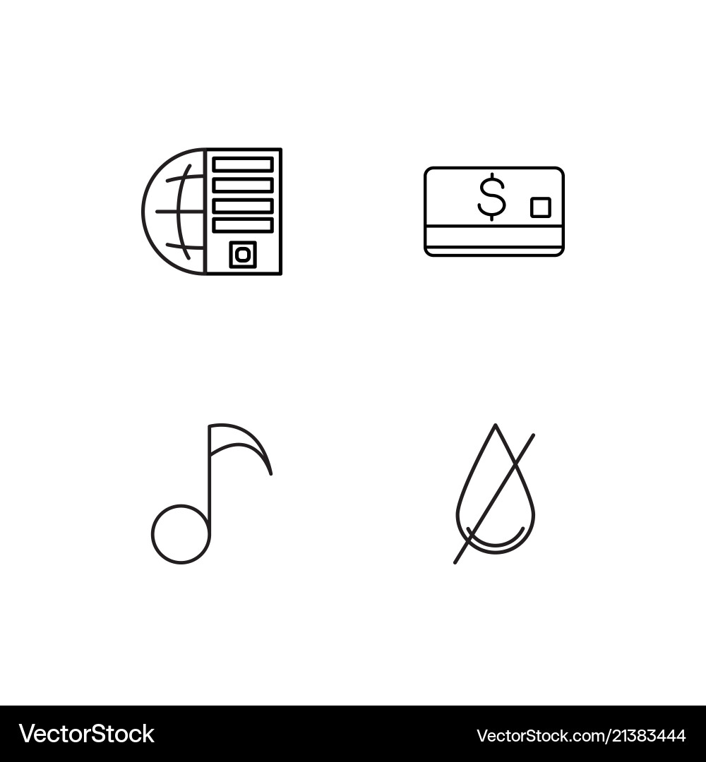Electrical devices linear icons set simple vector image