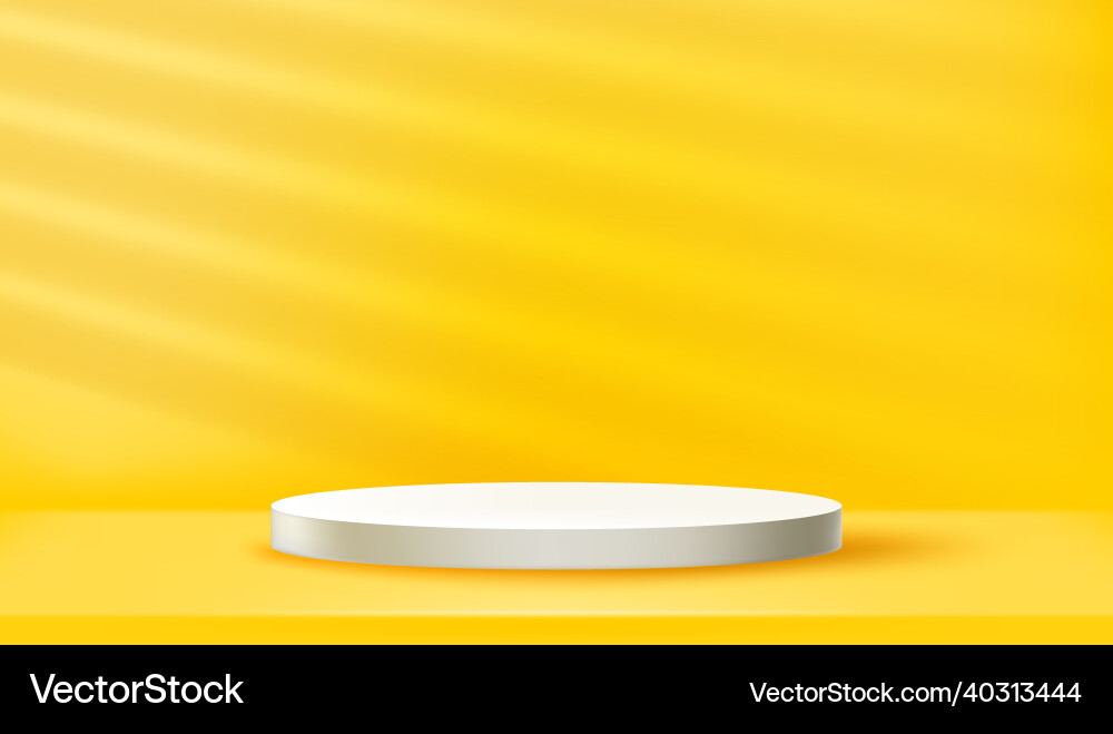 Empty illuminated room with circle platform Empty illuminated room with circle platform Vector Image