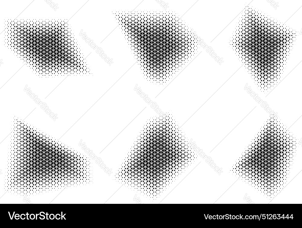 Halftone triangle pattern reprographic technique vector image