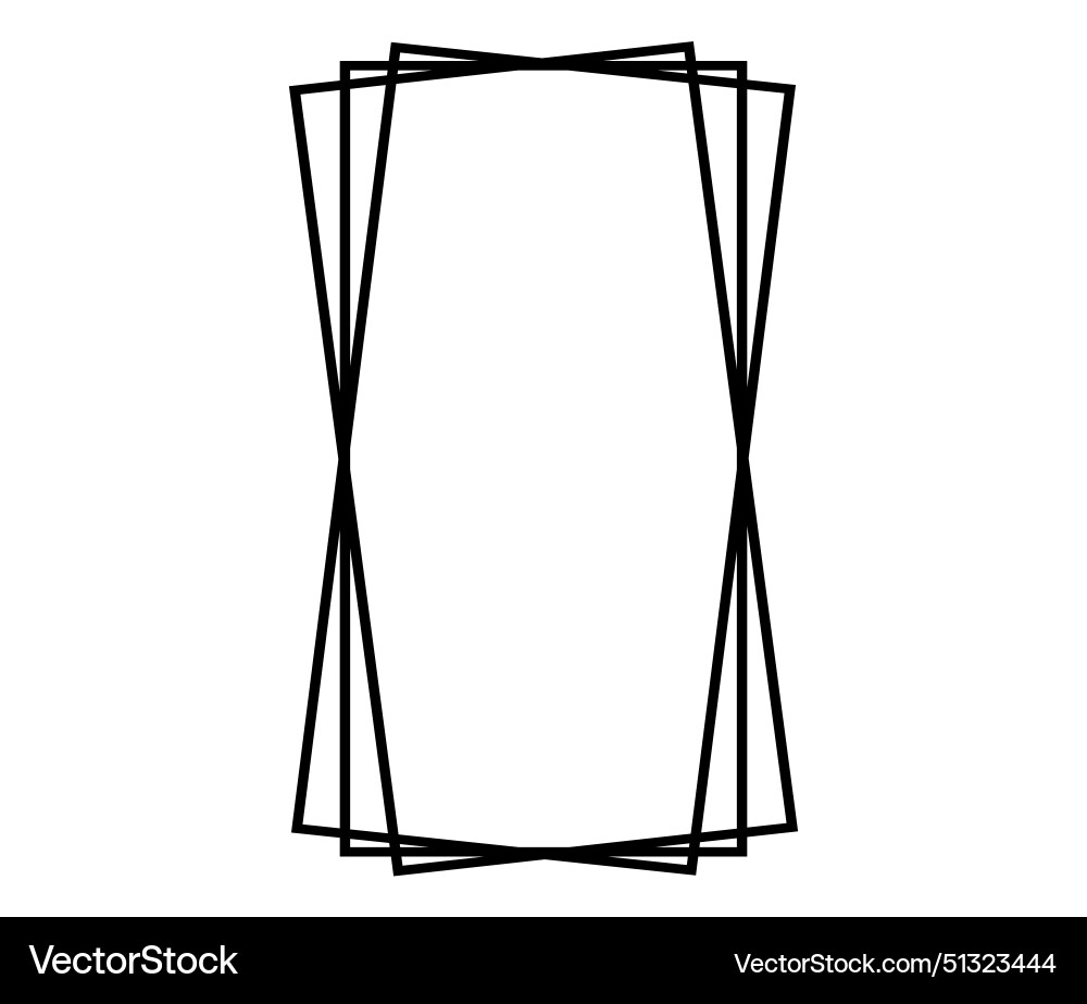 Square frame geometric abstract element vector image