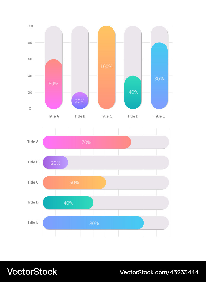 Statistic infographic chart design template set Statistic infographic chart design template set vector image