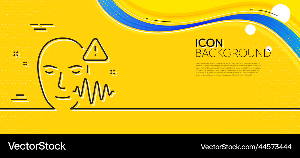 Voice wave line icon face scan sign minimal Voice wave line icon face scan sign minimal vector image