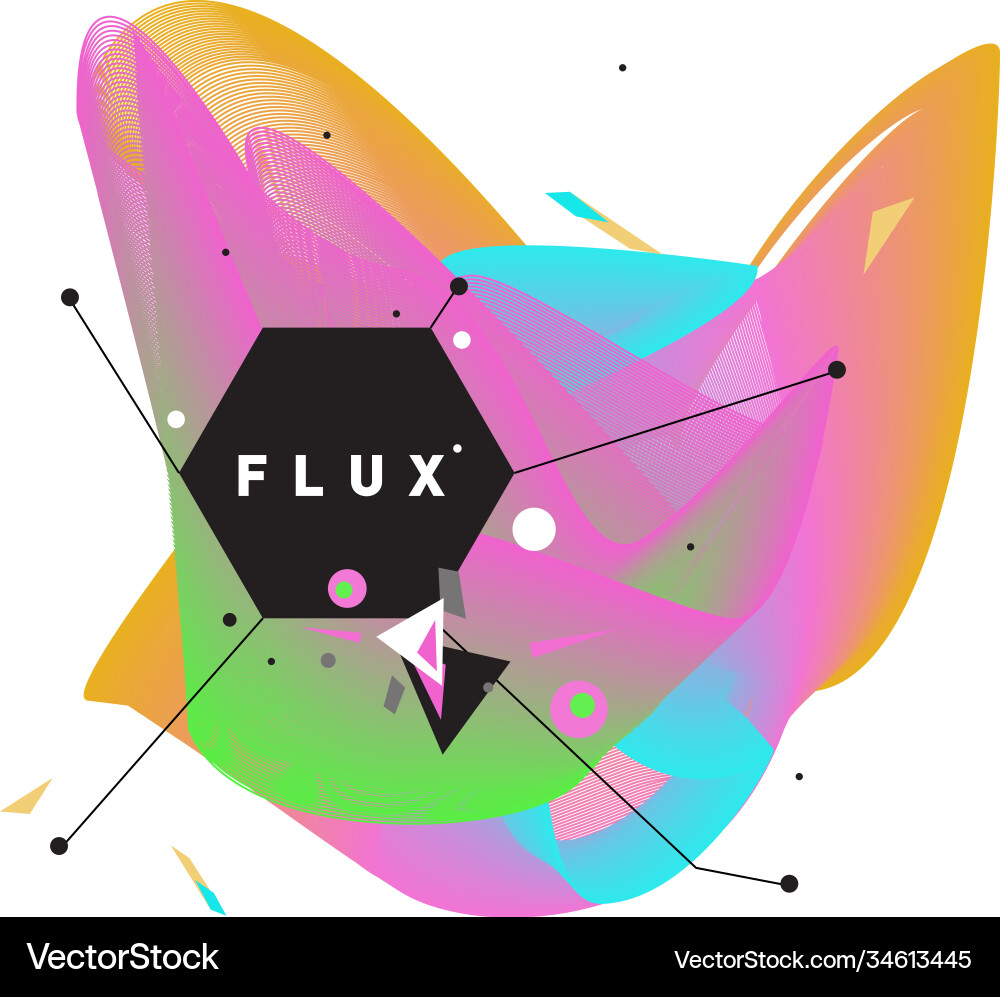 3d colorful wave background dynamic flux effect 3d colorful wave background dynamic flux effect vector image