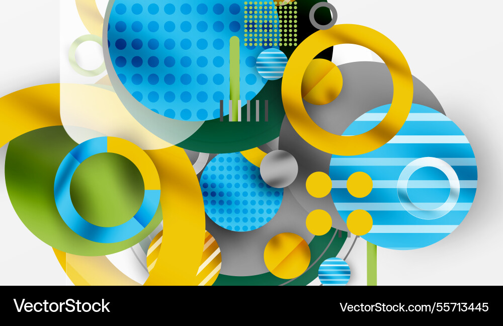 Abstract circle design with overlapping Abstract circle design with overlapping Vector Image