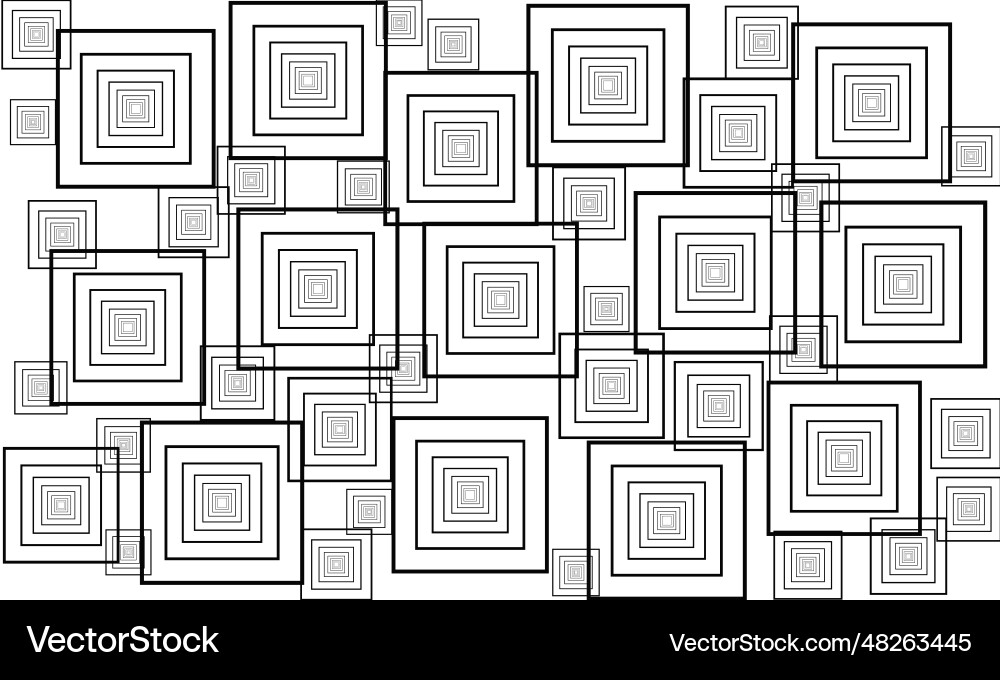 Abstract flat squares seamless pattern vector image