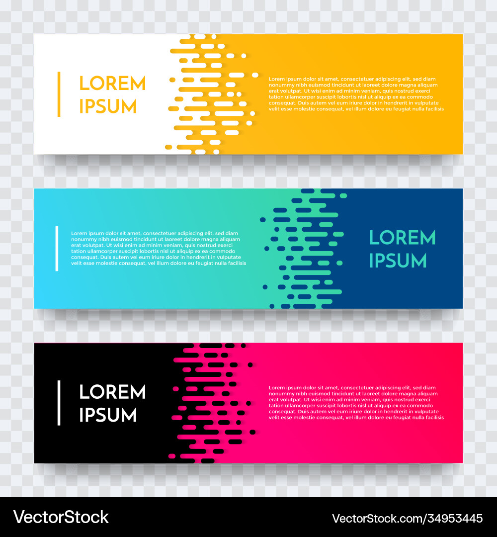 Abstract geometric web banner gradient template Abstract geometric web banner gradient template vector image
