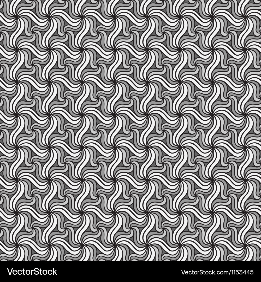 Abstract seamless pattern with 3d lined half-moon vector image