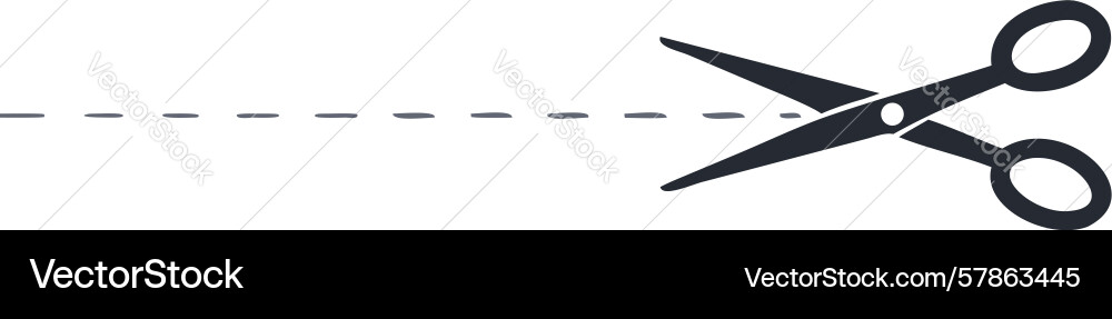 Angled scissors cutting line icon design Vector Image