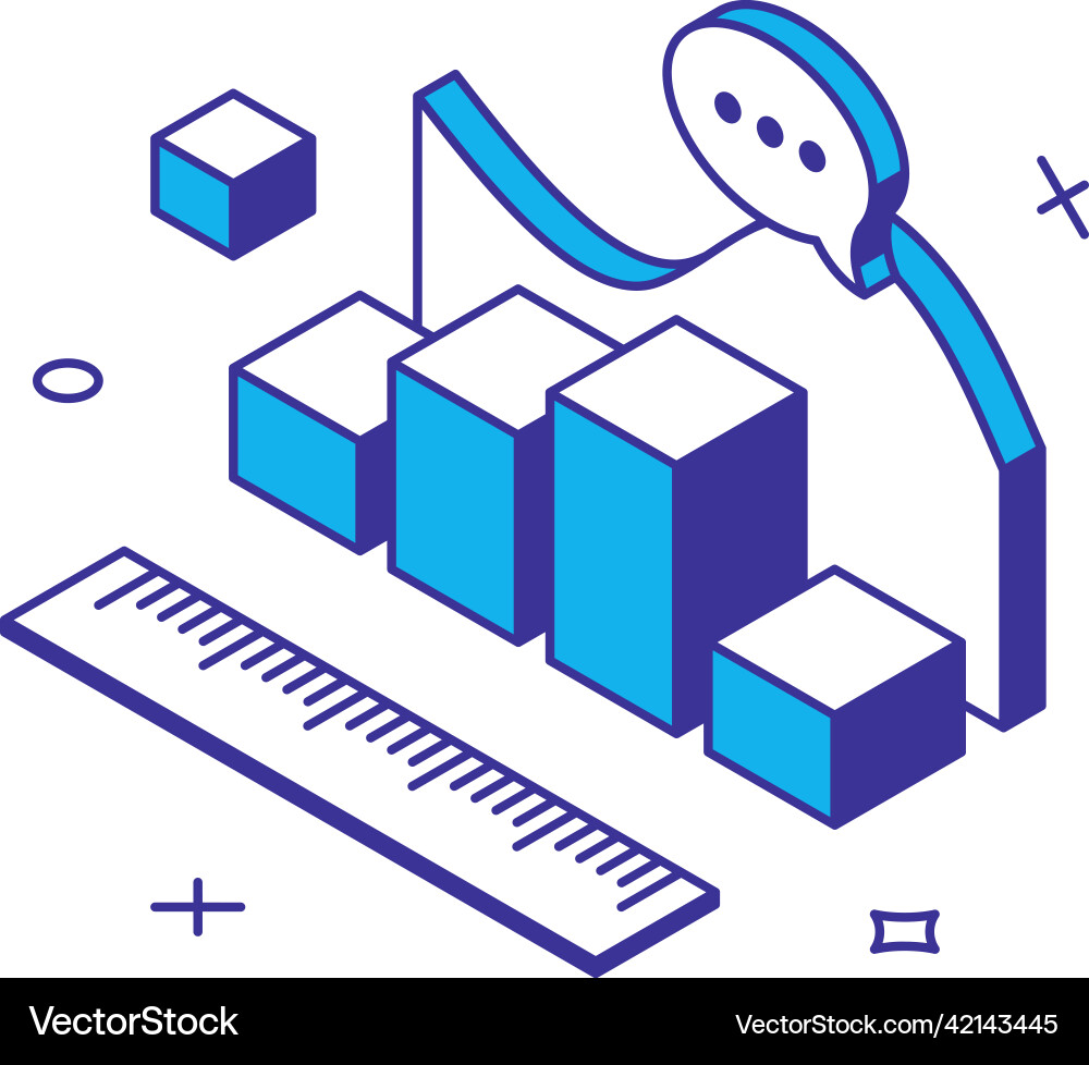 Banking data analyzing measurement ruler scheme Banking data analyzing measurement ruler scheme vector image