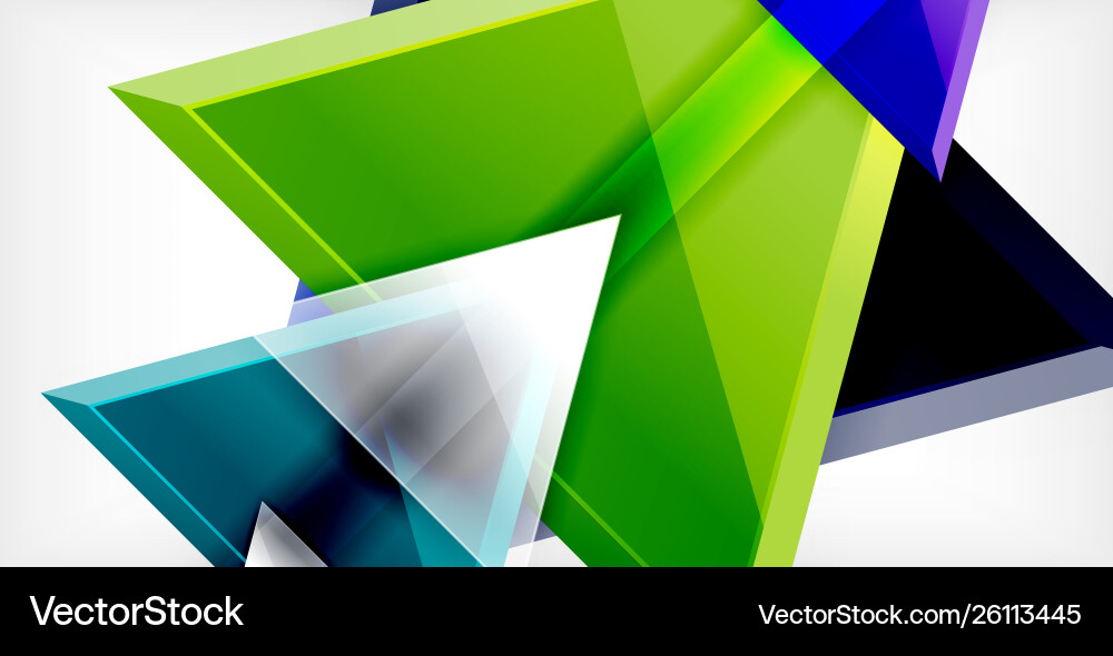 Dynamic triangle composition abstract background Vector Image