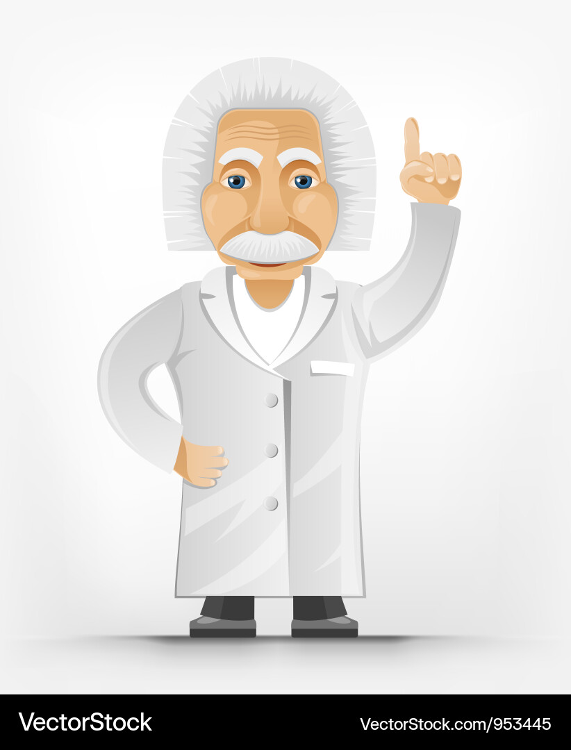 Einstein Character Concept Vector Image