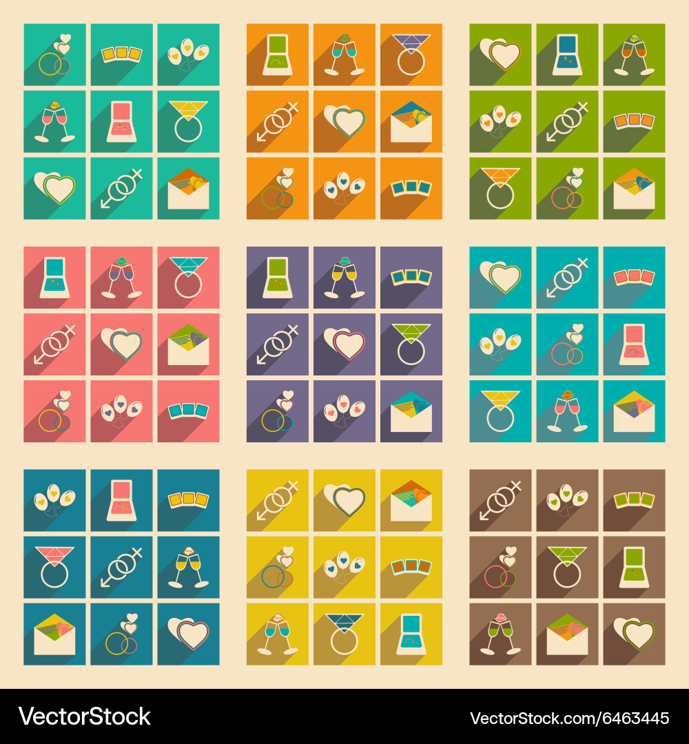 Flat with shadow concept and mobile application Vector Image