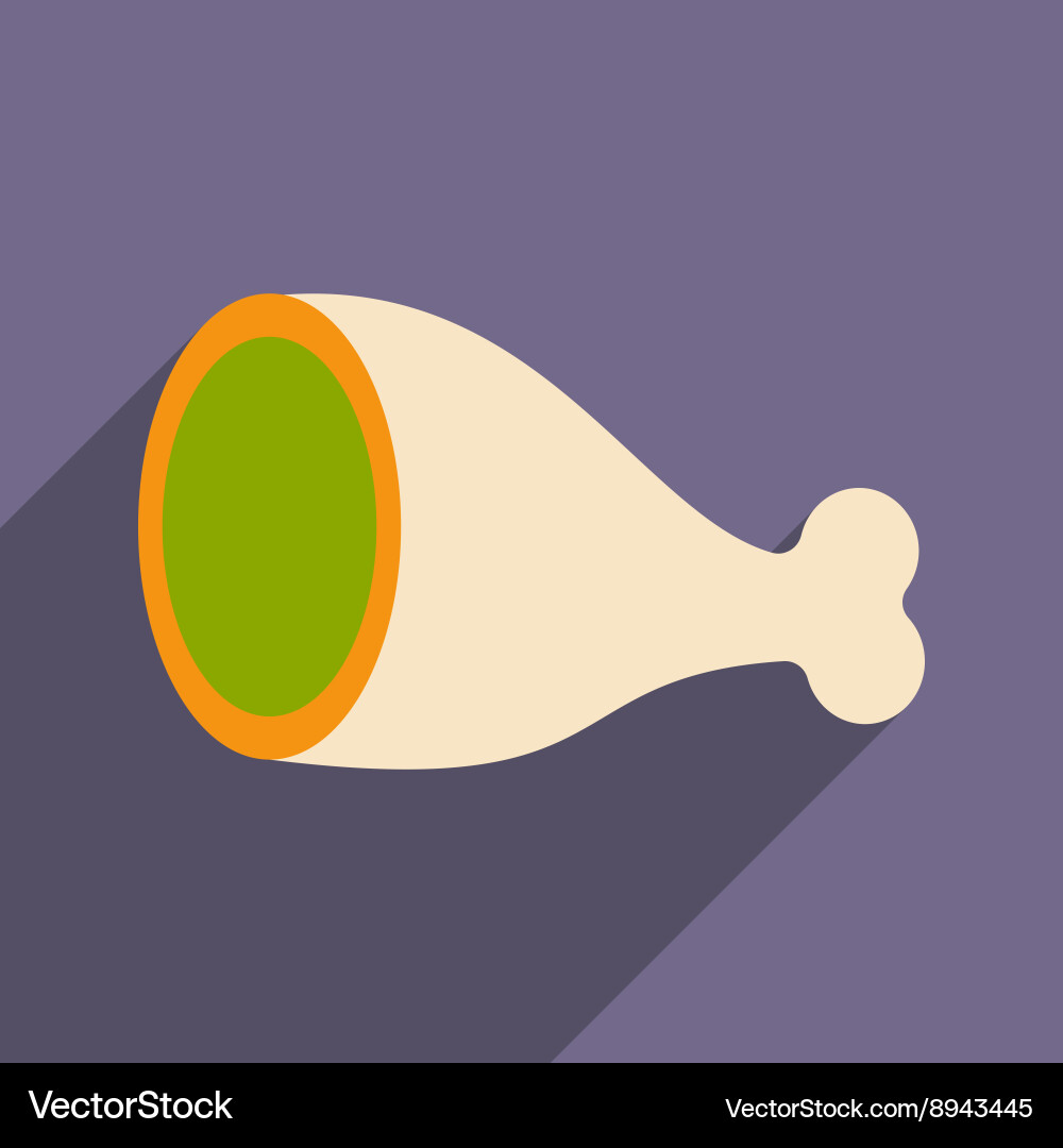 Flat with shadow icon and mobile application ham vector image