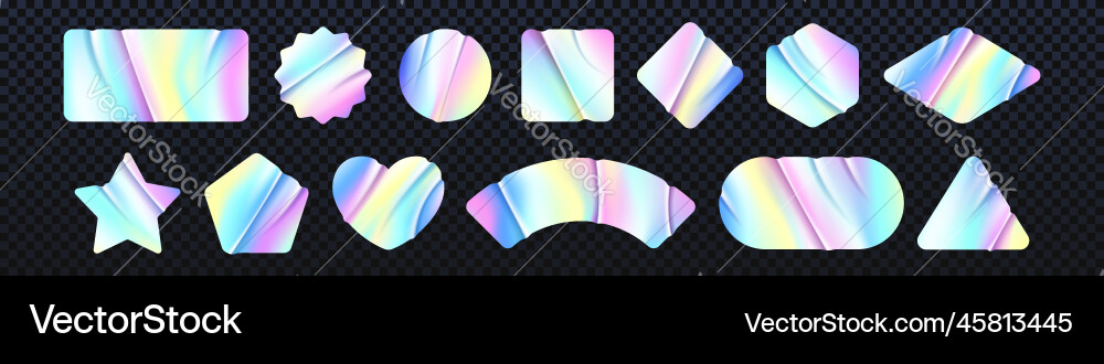 Holographische iridescent Textur Aufkleber oder Etikett