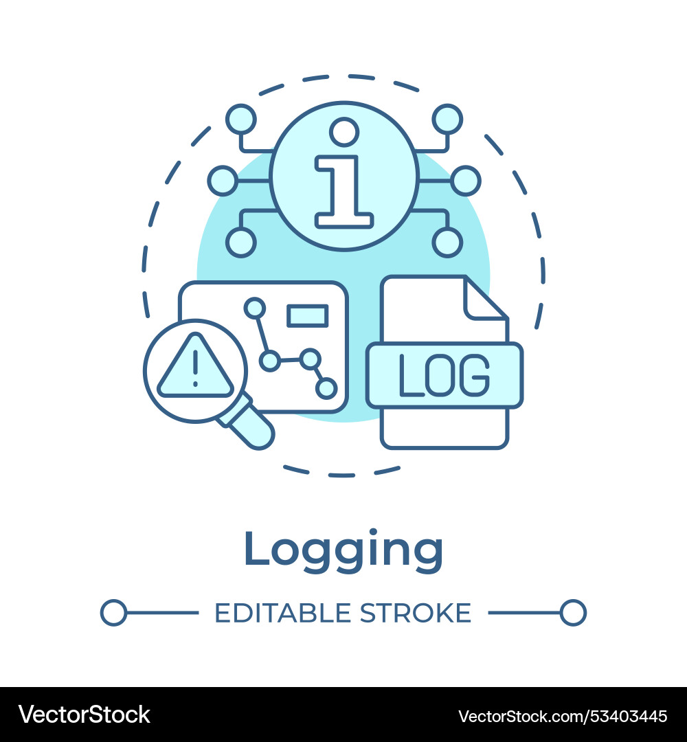 Logging soft blue concept icon Logging soft blue concept icon vector image