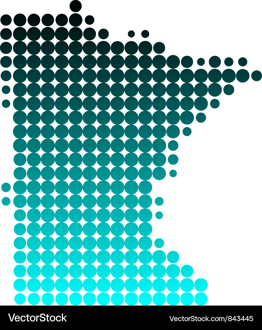 Minnesota State Map - Colorful Gradient Vector Image