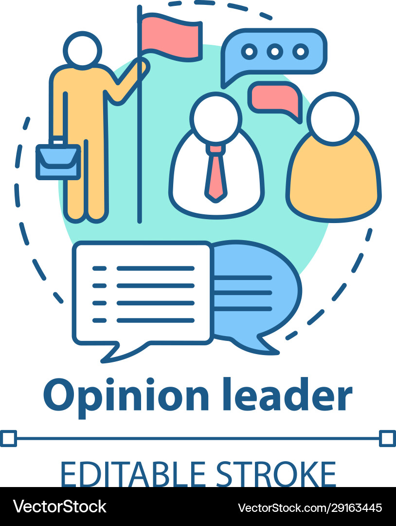 Opinion leader concept icon public speaker idea vector image