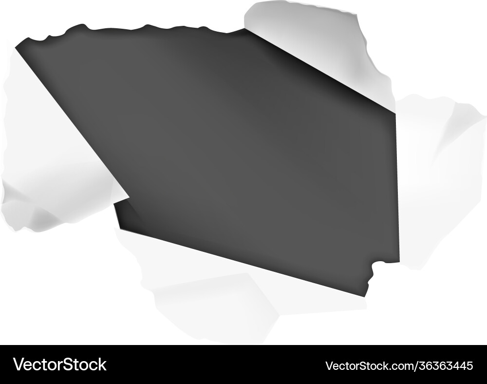 Paper wall hole composition vector image