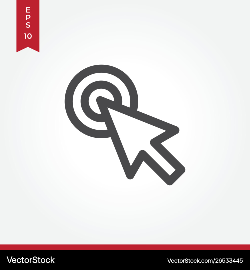 Pointer icon in modern style for web site Pointer icon in modern style for web site vector image