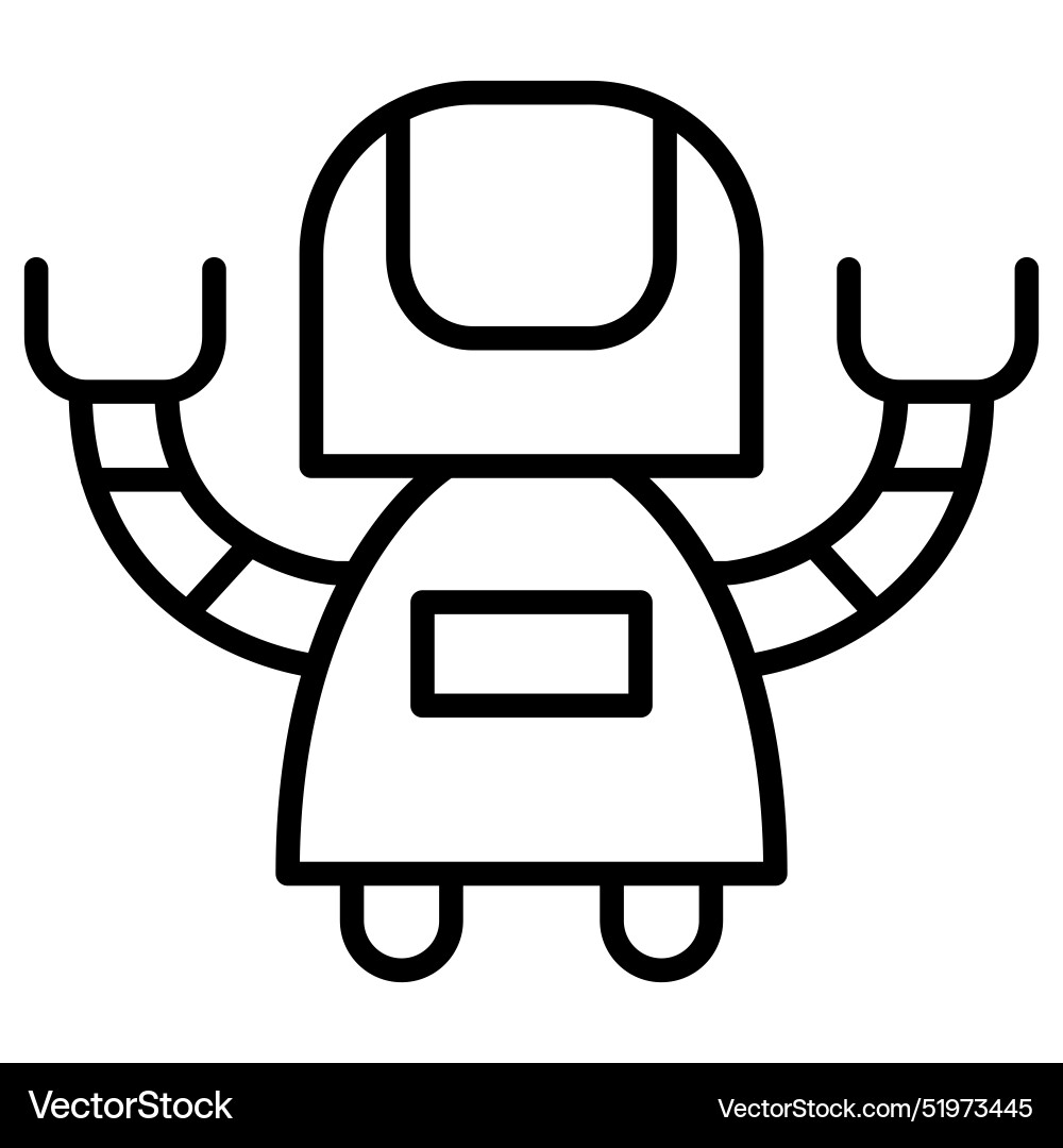 Robot icon in thin line style graphic design Vector Image