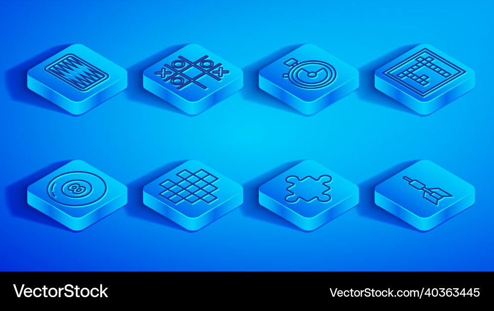 Set line backgammon board tic tac toe game Set line backgammon board tic tac toe game vector image