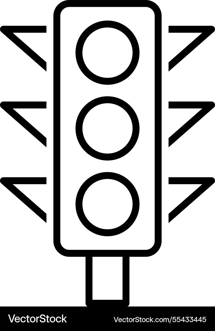 Stoplight icon Royalty Free Vector Image - VectorStock