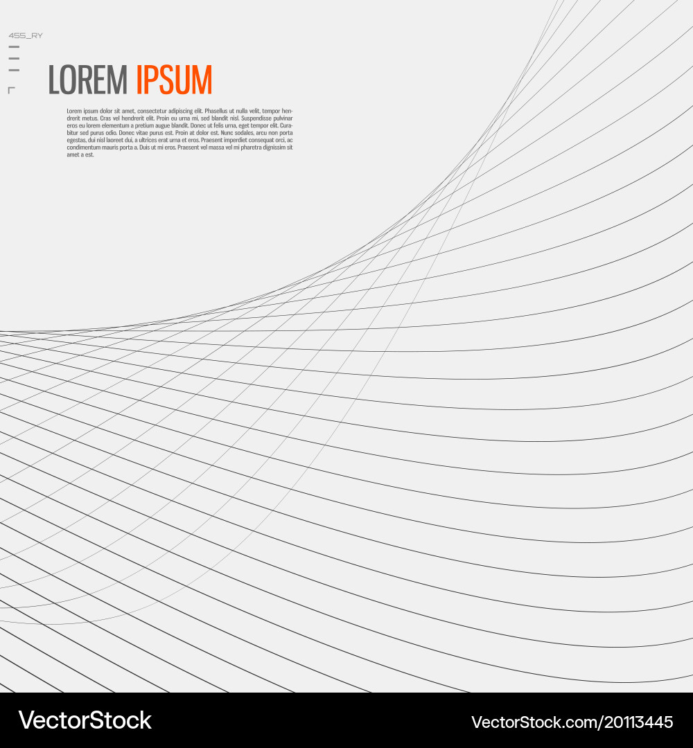 Tech background with abstract wave line vector image