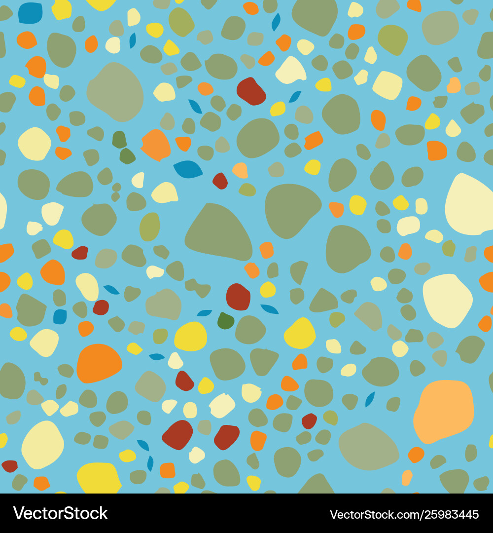 Terrazzo seamless repeat pattern design Terrazzo seamless repeat pattern design Vector Image