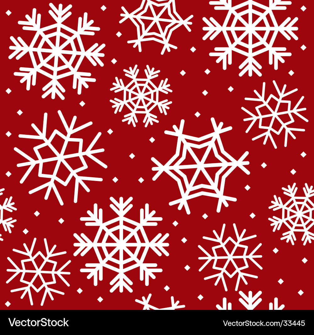 Winter Snowflake Pattern vector image