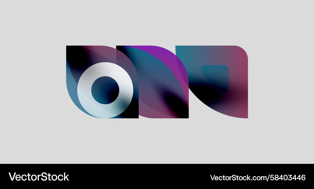Abstract logo design features overlapping Vector Image