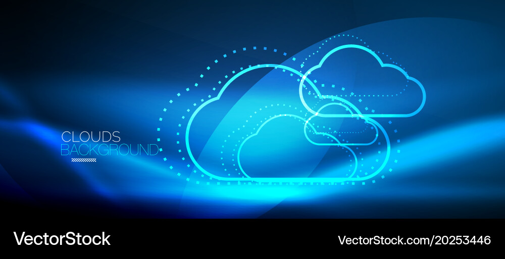 Cloud computing storage concept Vector Image