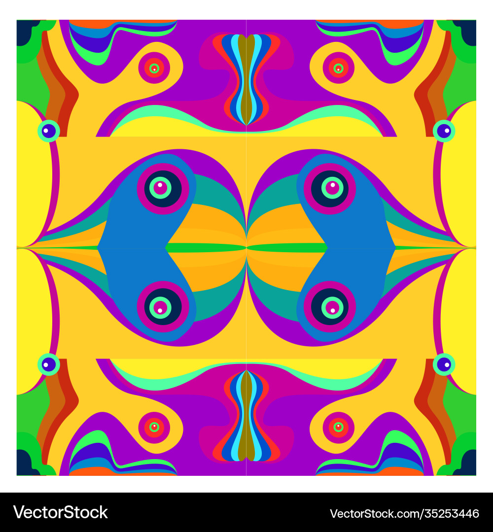 Colorful geometric and curve background pattern Vector Image