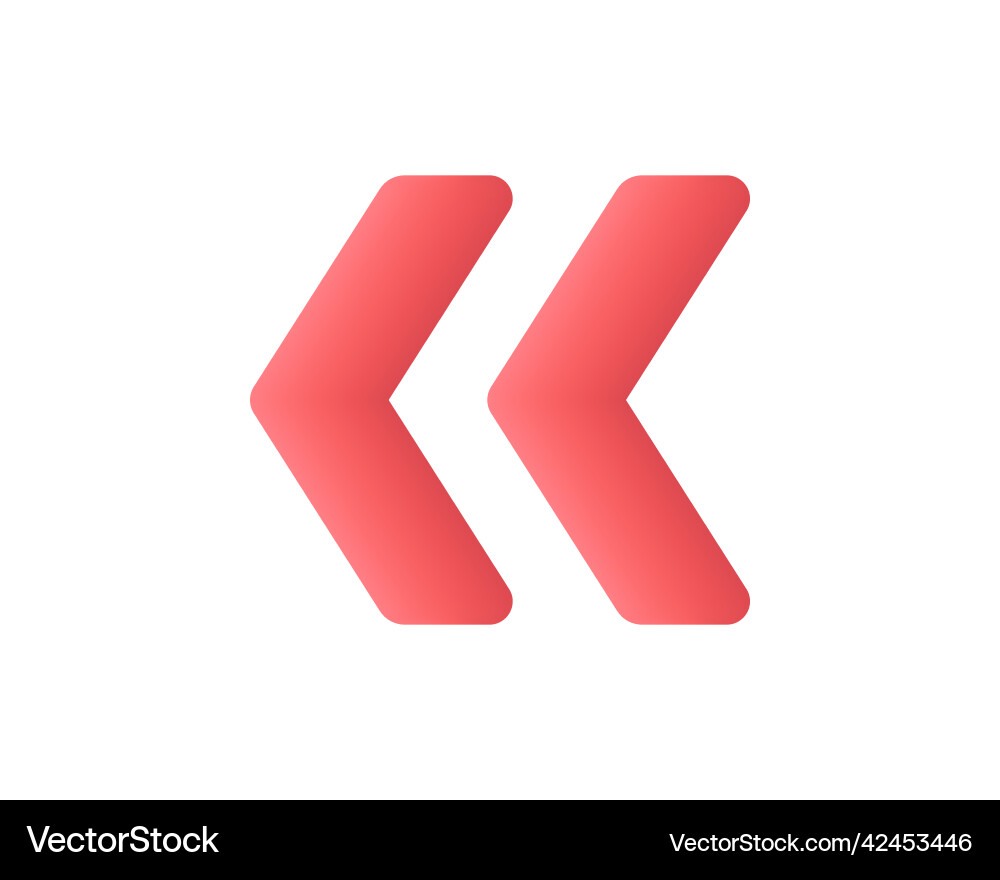 Realistischer linker Pfeil 3d Icon Design Realistischer linker Pfeil 3d Icon Design vektorbild