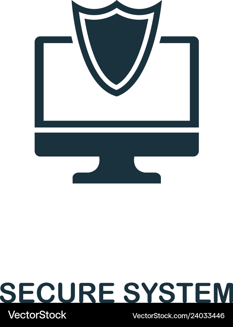 Secure system icon premium style design from Secure system icon premium style design from vector image