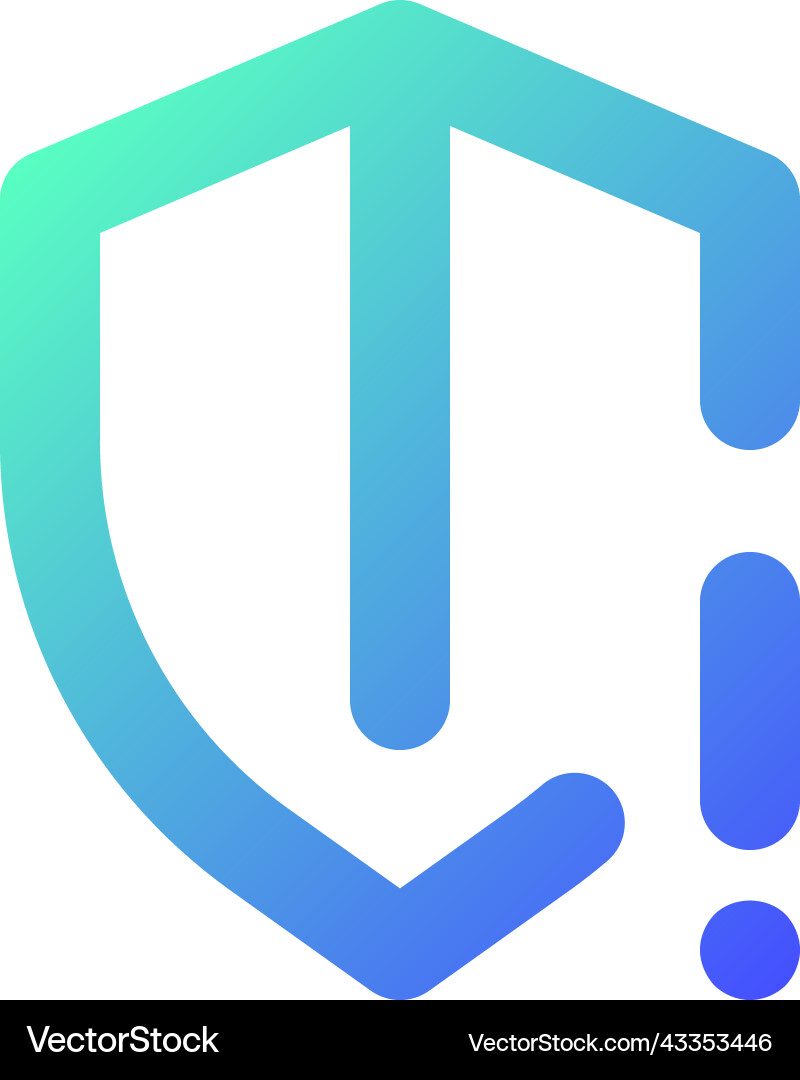 Security threat pixel perfect gradient linear ui Security threat pixel perfect gradient linear ui vector image
