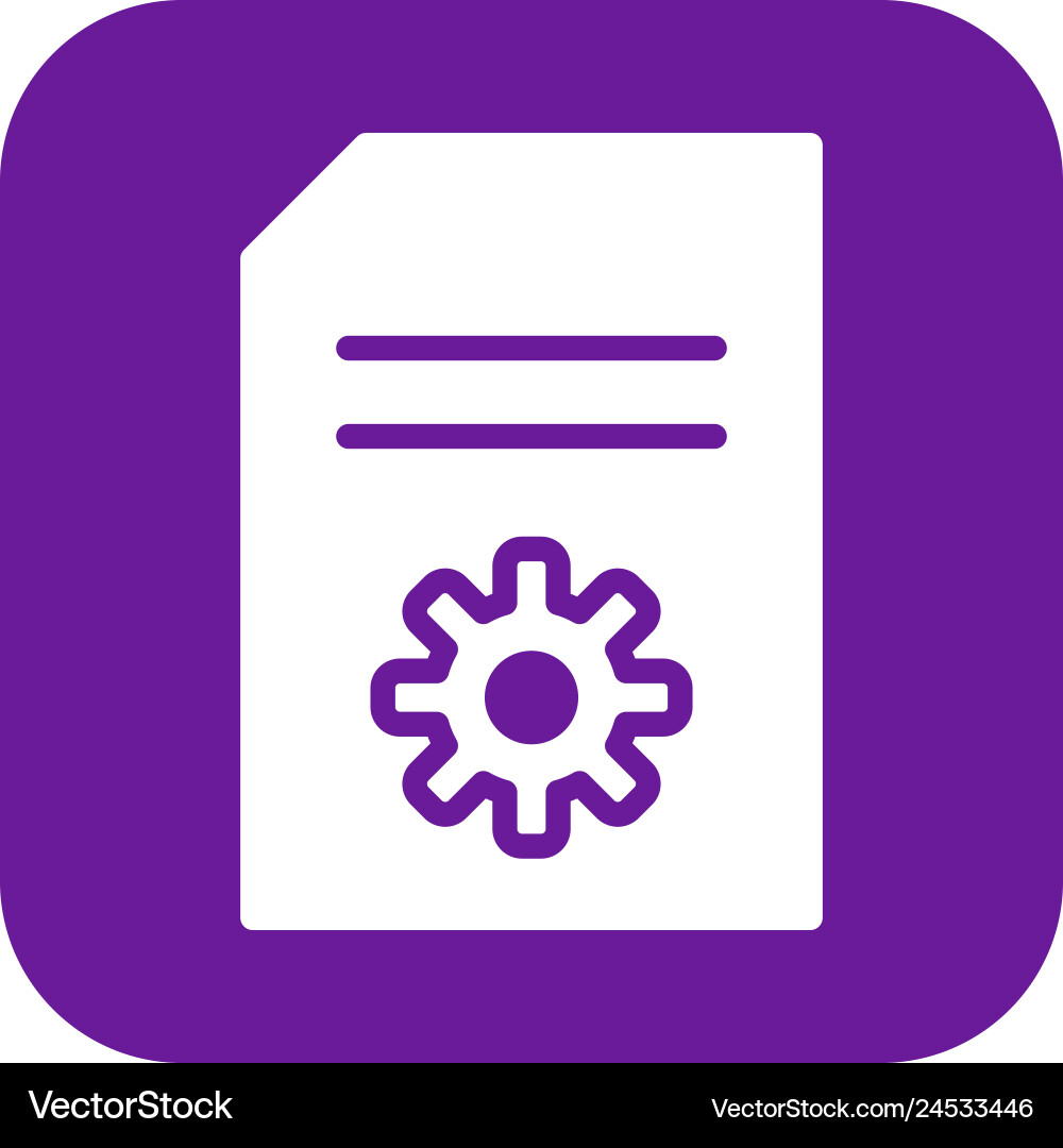 Setting document icon Vector Image