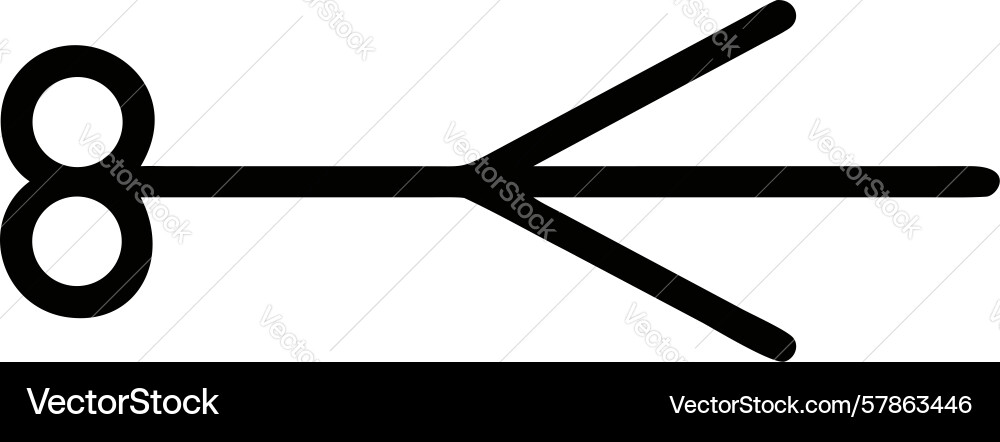 Simple scissors icon for editing trim design Vector Image
