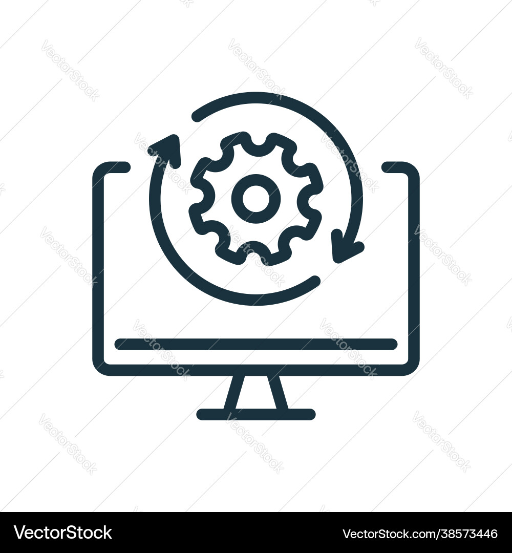 Software Update Icon - Progress Line vector image