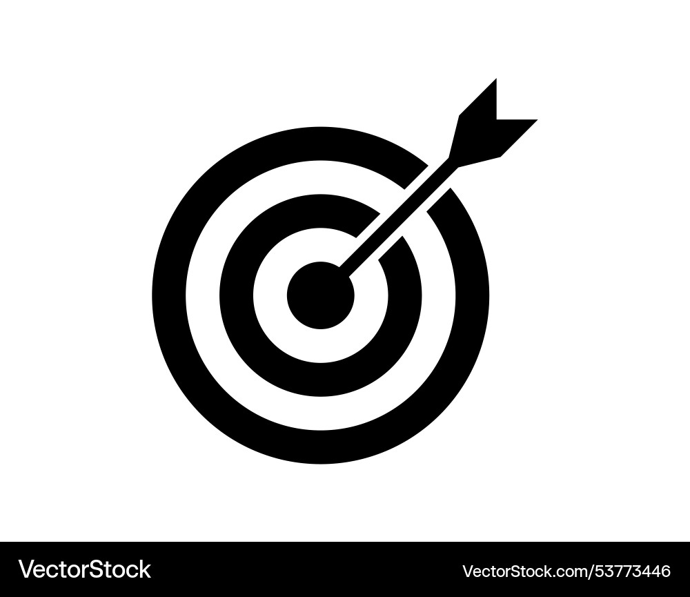 Target icon with arrow dart business Target icon with arrow dart business vector image