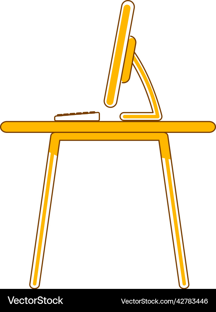 Workspace semi flat color object Workspace semi flat color object vector image