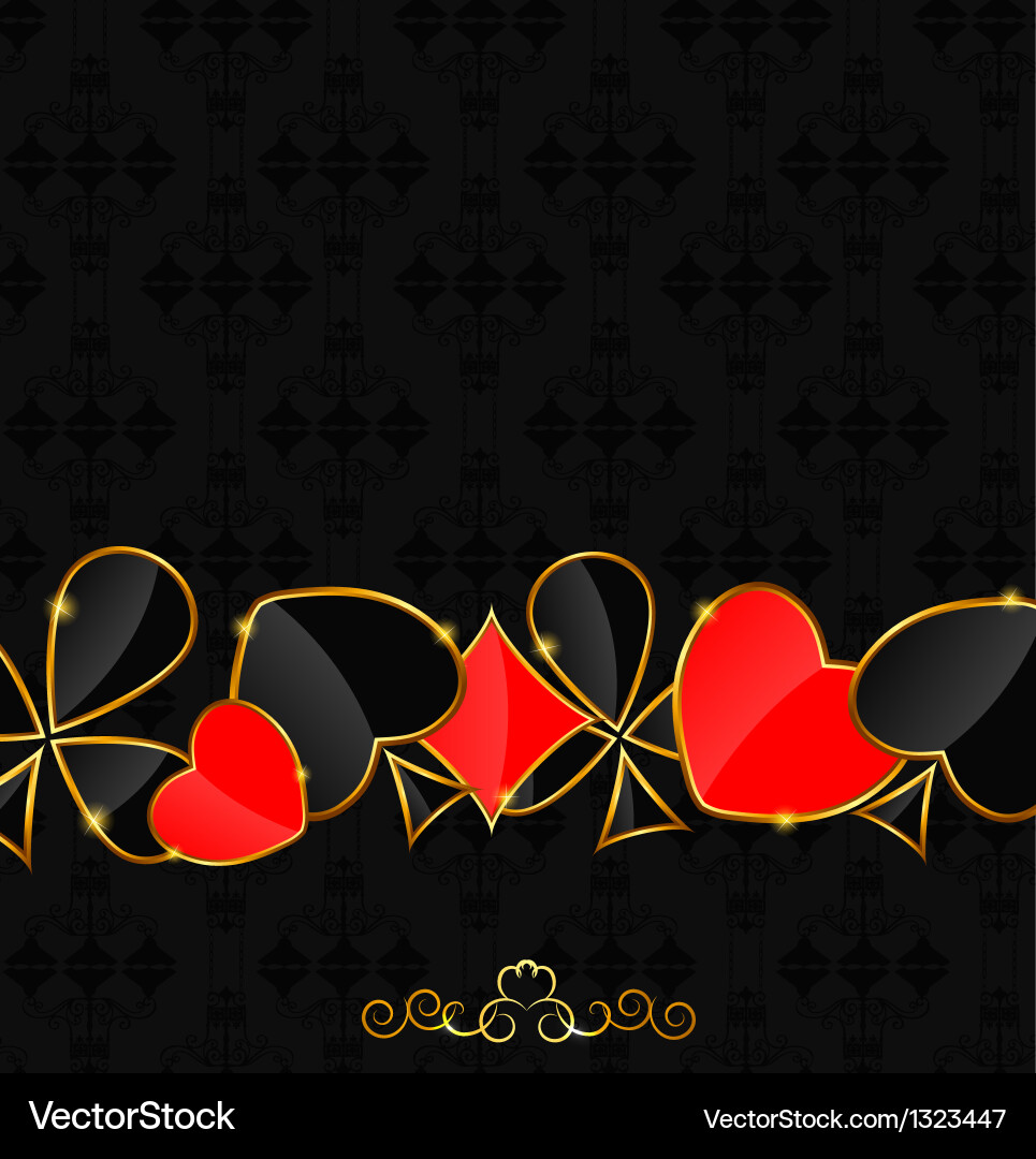 Abstract background with card suits for design Vector Image