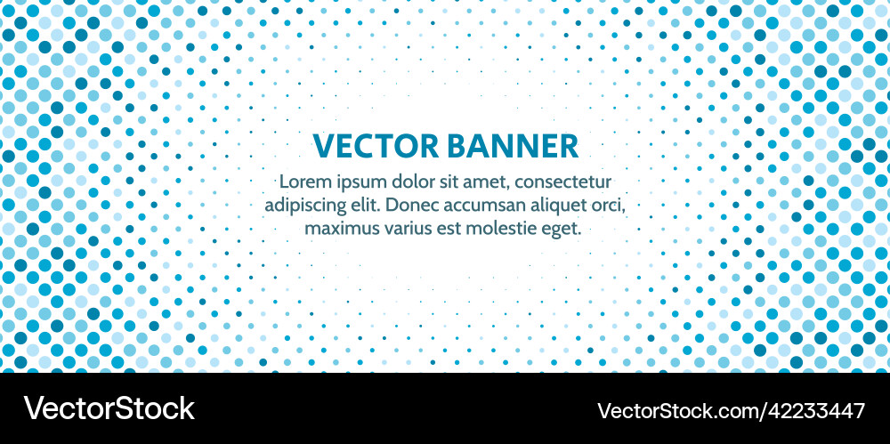 Abstract Halftone Dots Banner Vector Image