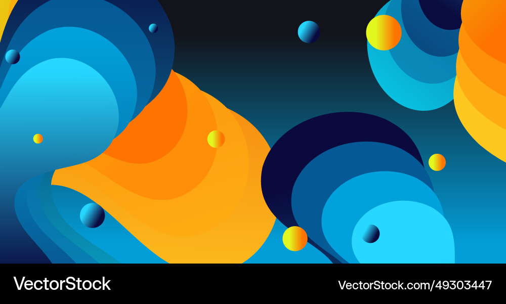 Abstract liquid wave background with colorful Vector Image
