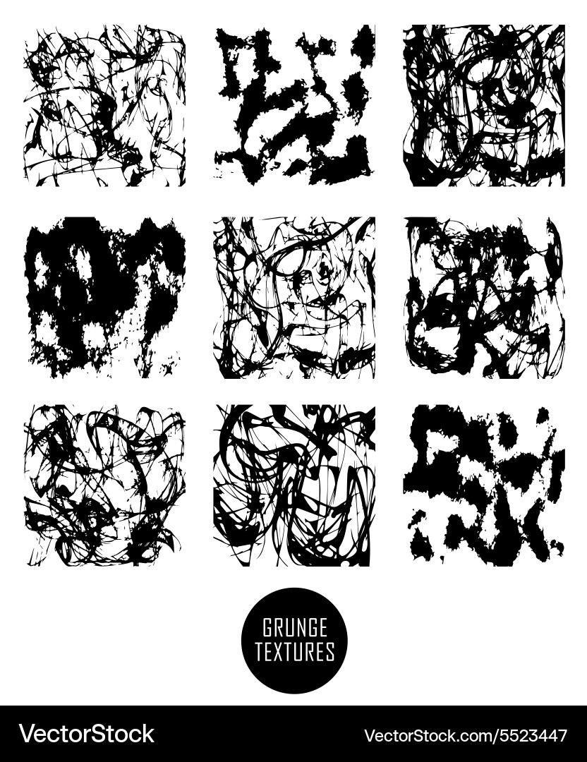 Abstract set of blobs splash labels Vector Image