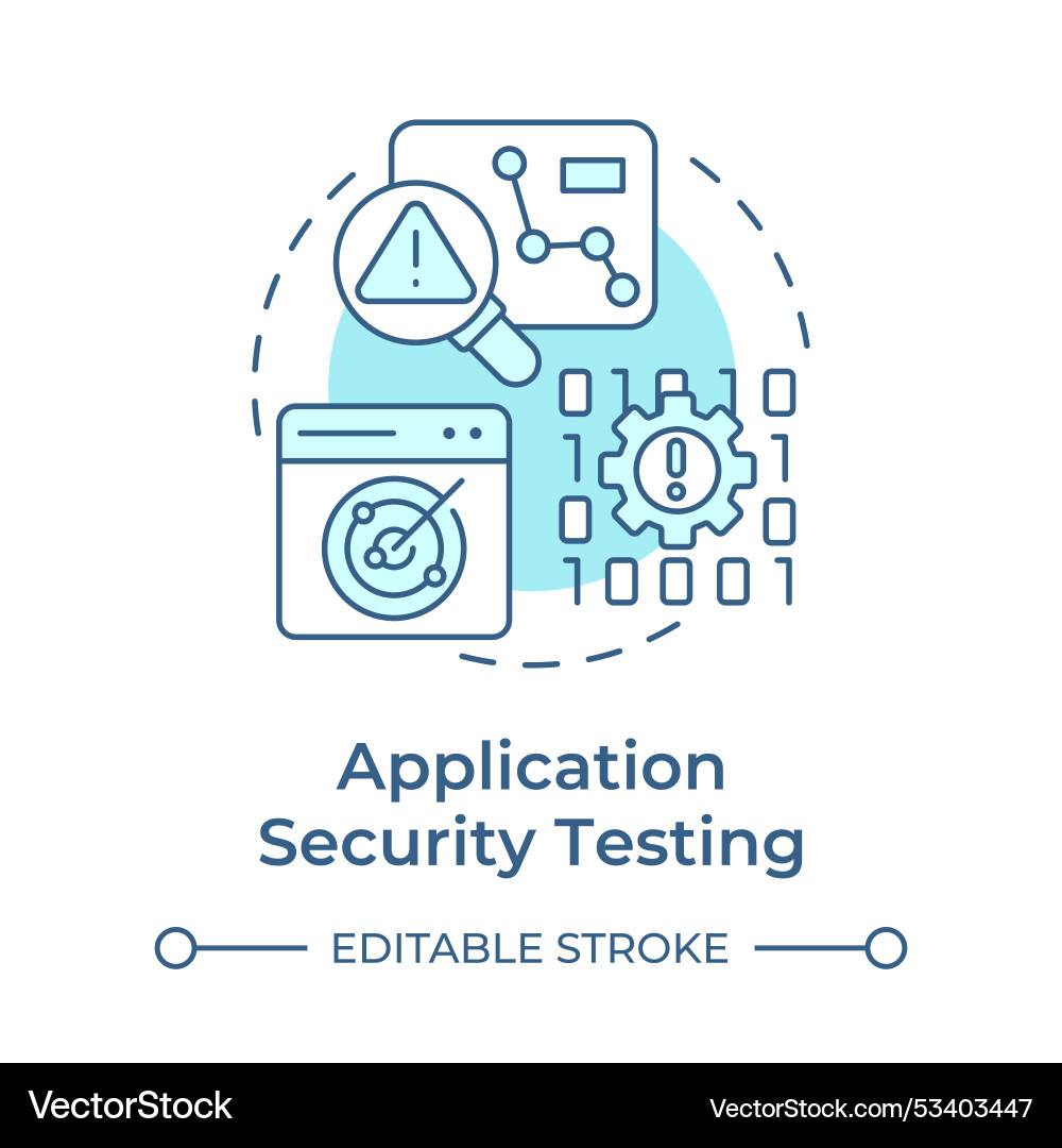 Application security testing soft blue concept Application security testing soft blue concept vector image