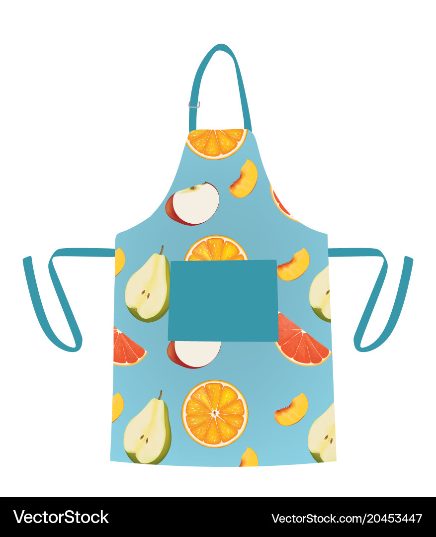 Apron with fruit pattern design Vector Image